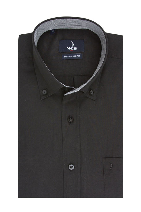 Ανδρικό Πουκάμισο Oxford Μαύρο NCS