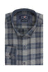Ανδρικό Πουκάμισο Καρό Φανέλα Γκρι- Μπλε NYT
