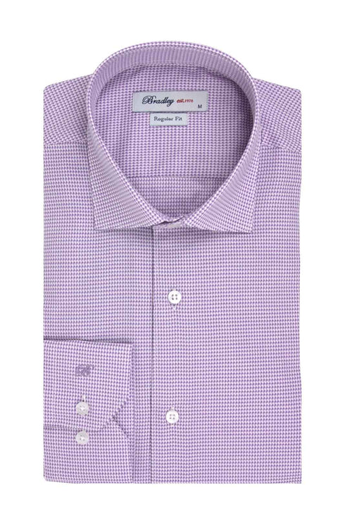 Bradley Ανδρικό Πουκάμισο Λιλά με Μικροσχέδιο