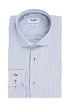 Ανδρικό Πουκάμισο Λευκό με Διακριτικό Μπλε Καρό