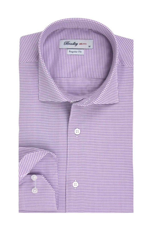 Bradley Ανδρικό Πουκάμισο Λιλά με Μικροσχέδιο