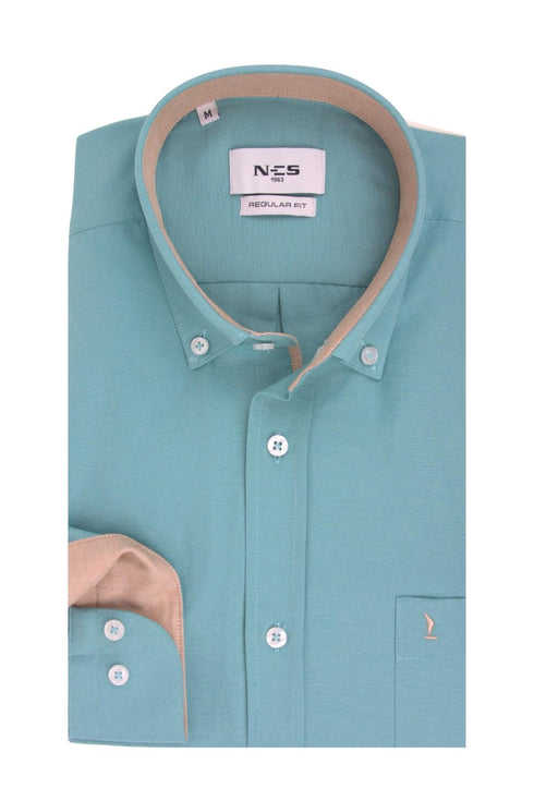 Ανδρικό Πουκάμισο Oxford Φυστικί NCS