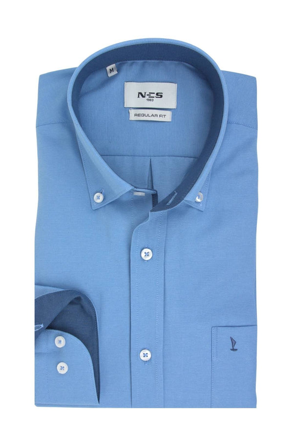 Ανδρικό Πουκάμισο Oxford Γαλάζιο NCS