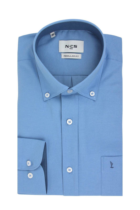 Ανδρικό Πουκάμισο Oxford Γαλάζιο NCS