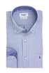NCS Ανδρικό Πουκάμισο Ριγέ Μπλε-Λευκό