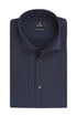 Ανδρικό Πουκάμισο Μπλε με Μικροσχέδιο Κάμελ NCS