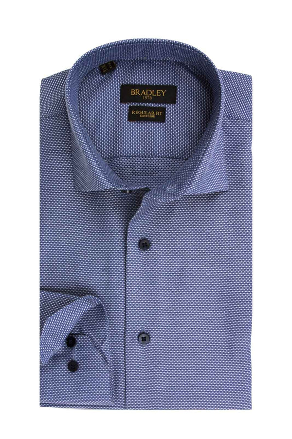 Ανδρικό Πουκάμισο Μπλε Χρώμα με Μοτίβο Bradley