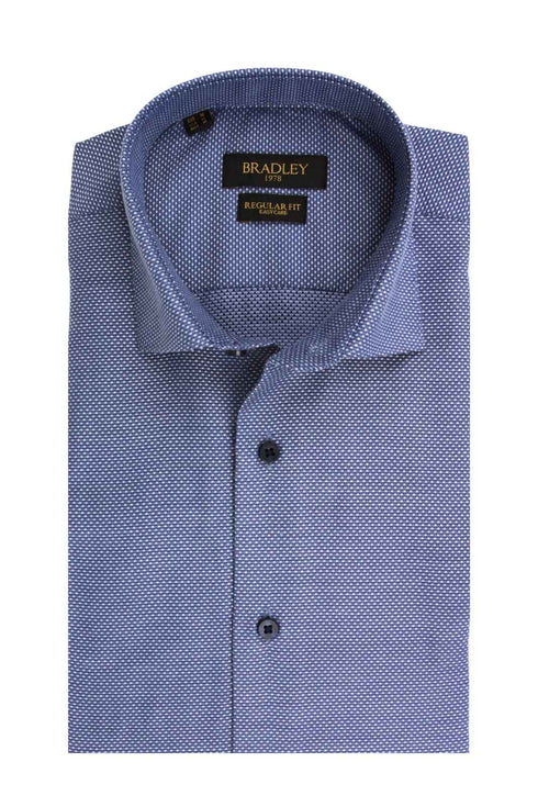 Ανδρικό Πουκάμισο Μπλε Χρώμα με Μοτίβο Bradley