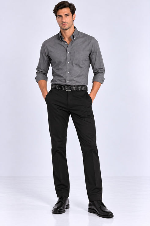 Ανδρικό Παντελόνι Smart Casual Μαύρο Lexton