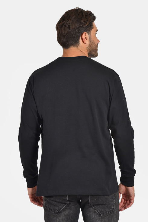 Ανδρική Μπλούζα Άνετη Γραμμή Μαύρη Everbest