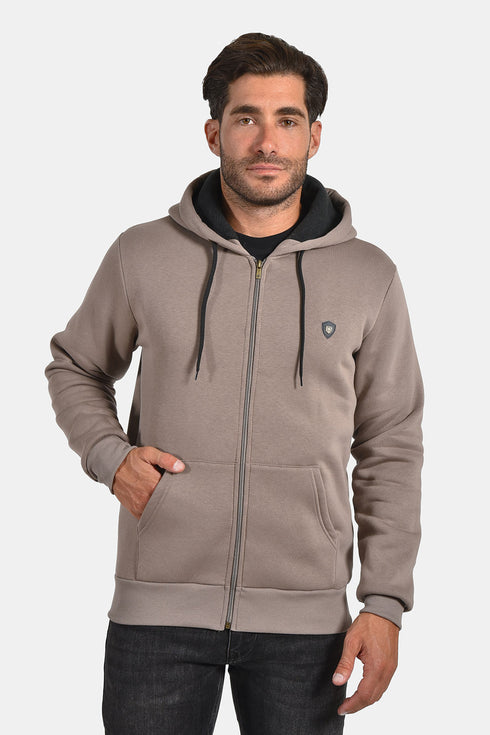 Ανδρική Ζακέτα Φούτερ Χρώμα Πούρου Everbest