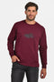 Ανδρική Μπλούζα Άνετη Γραμμή Μπορντό Everbest