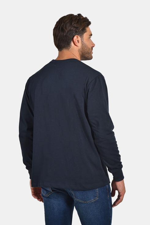 Ανδρική Μπλούζα Άνετη Γραμμή Μπλε Everbest