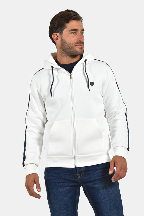 Ανδρική Ζακέτα Φούτερ Χρώμα Λευκό Everbest