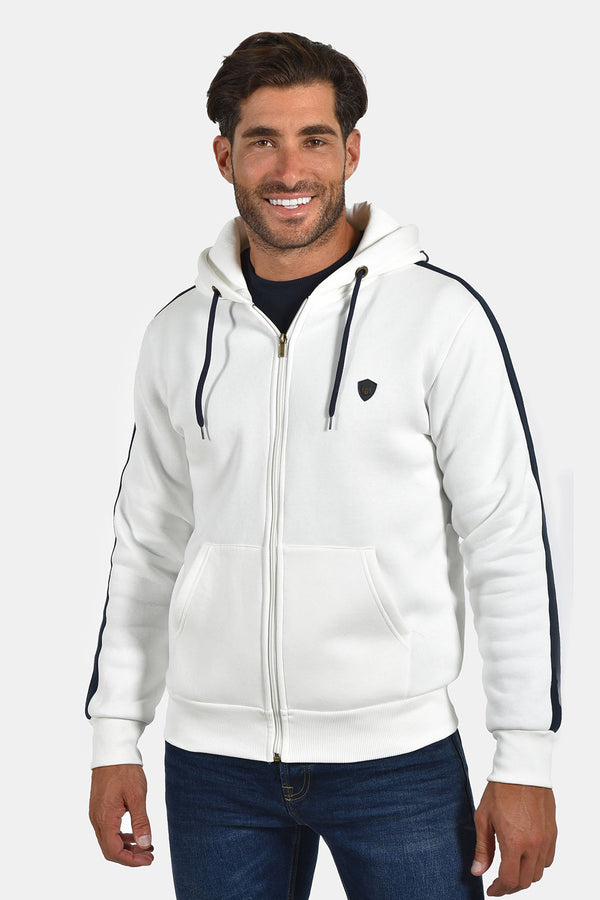 Ανδρική Ζακέτα Φούτερ Χρώμα Λευκό Everbest