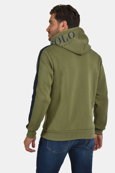 Ανδρική Ζακέτα Φούτερ Χρώμα Λαδί Everbest