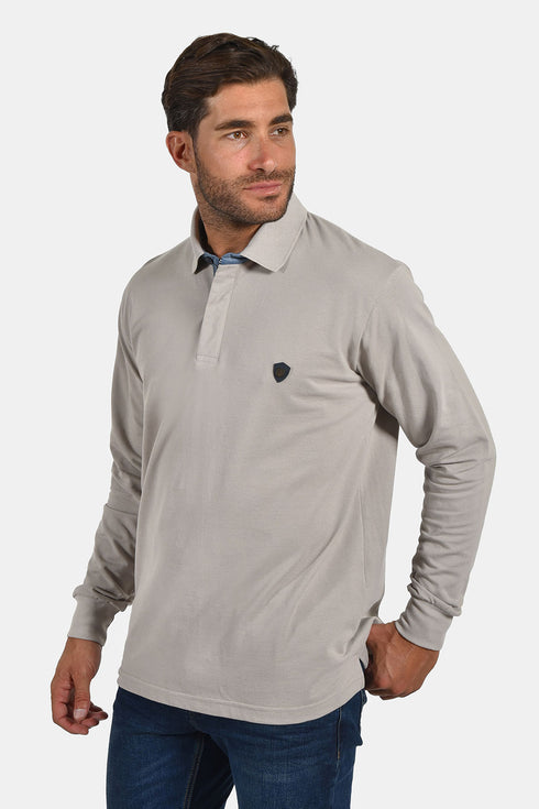 Ανδρική Λεπτή Μπλούζα Πόλο Πικέ Γκρι Everbest