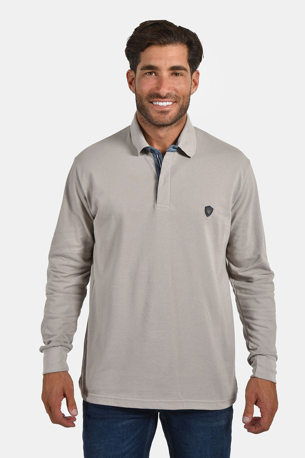 Ανδρική Λεπτή Μπλούζα Πόλο Πικέ Γκρι Everbest