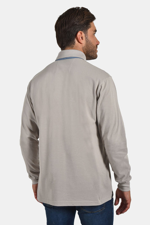 Ανδρική Λεπτή Μπλούζα Πόλο Πικέ Γκρι Everbest