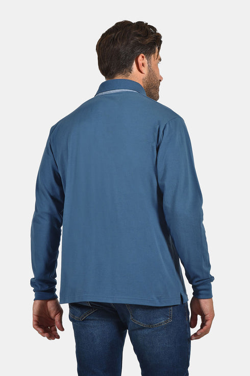 Ανδρική Λεπτή Μπλούζα Πόλο Πικέ Ραφ Everbest