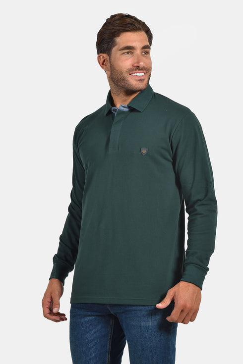 Ανδρική Λεπτή Μπλούζα Πόλο Πικέ Πράσινη Everbest