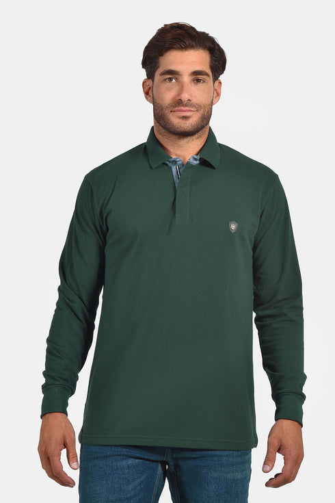 Ανδρική Λεπτή Μπλούζα Πόλο Πικέ Πράσινη Everbest