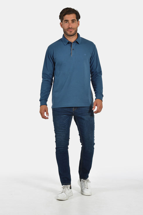 Ανδρική Μπλούζα με Γιακά Άνετη Γραμμή Ραφ Everbest