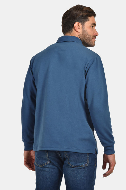 Ανδρική Μπλούζα με Γιακά Άνετη Γραμμή Ραφ Everbest