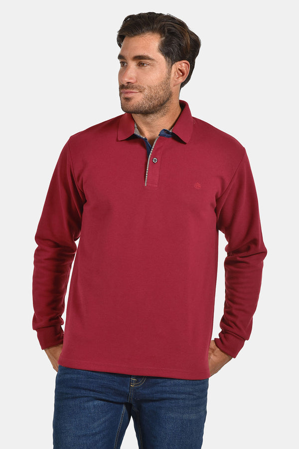 Ανδρική Μπλούζα με Γιακά Άνετη Γραμμή Κόκκινο Everbest