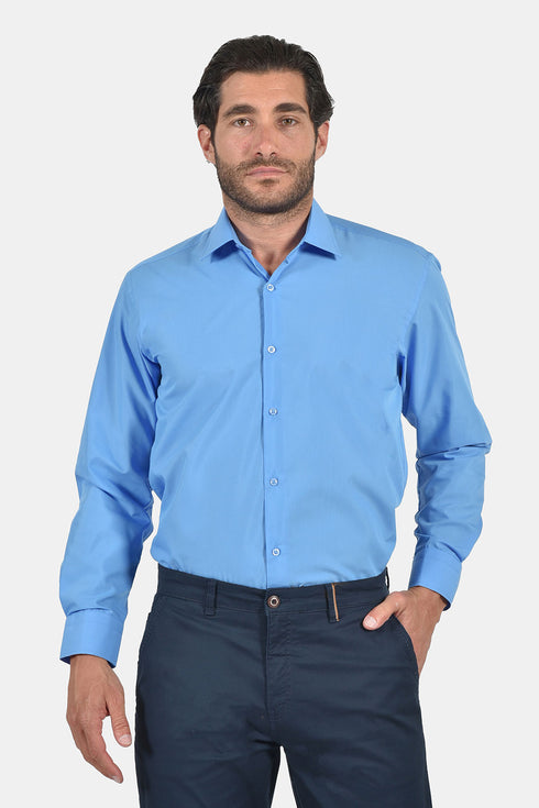 Ανδρικό Πουκάμισο Μπλε Ρουά Tweed