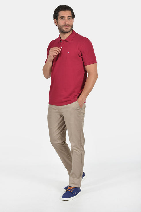 Ανδρικό Μπλουζάκι Πόλο Κανονική Γραμμή Μπορντό NYT
