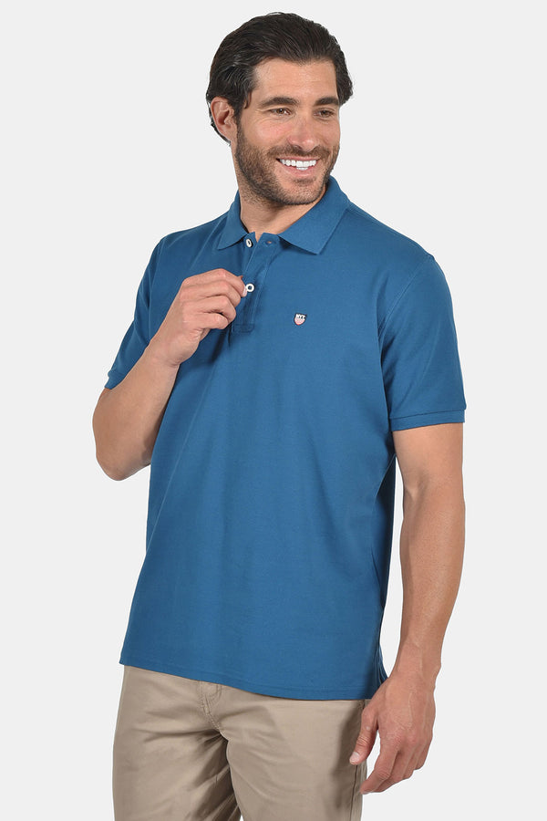 Ανδρικό Μπλουζάκι Πόλο Κανονική Γραμμή Πετρόλ NYT