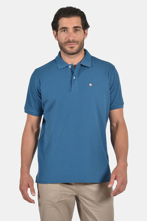 Ανδρικό Μπλουζάκι Πόλο Κανονική Γραμμή Πετρόλ NYT