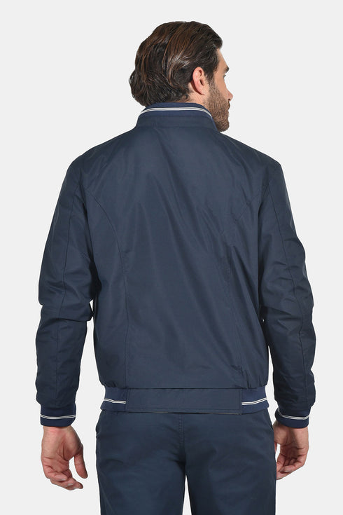 Ανδρικό Ανοιξιάτικο Μπουφάν Διπλής Όψεως Μπλε-Εκρού NYT