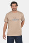 Ανδρικό T-Shirt Άνετη Γραμμή Μπεζ με Τύπωμα Everbest