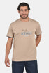 Ανδρικό T-Shirt Άνετη Γραμμή Μπεζ με Τύπωμα Everbest