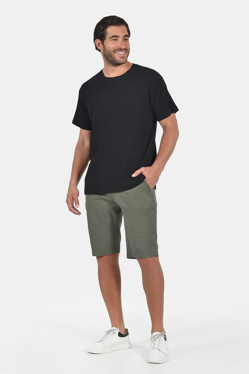 Ανδρική Βερμούδα Chino Λαδί Cotton Green