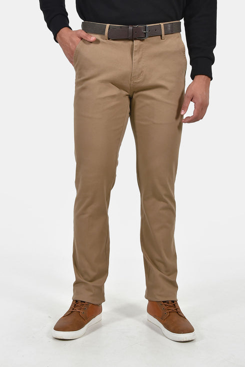 Ανδρικό Παντελόνι Chino Κανονική Γραμμή Μπεζ NYT