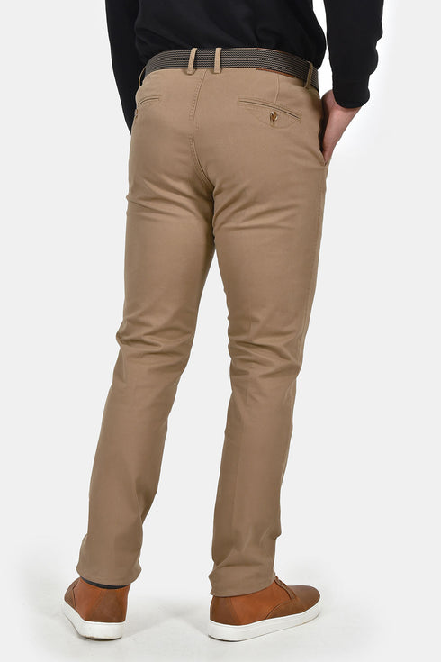 Ανδρικό Παντελόνι Chino Κανονική Γραμμή Μπεζ NYT