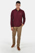 Ανδρική Μπλούζα με Γιακά Άνετη Γραμμή Μπορντό Everbest