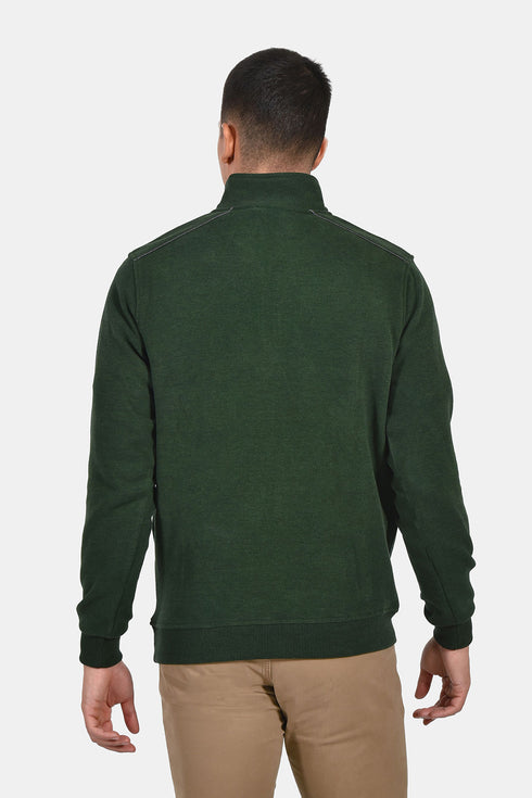 Ανδρική Μπλούζα με Φερμουάρ Χρώμα Πράσινο Lexton