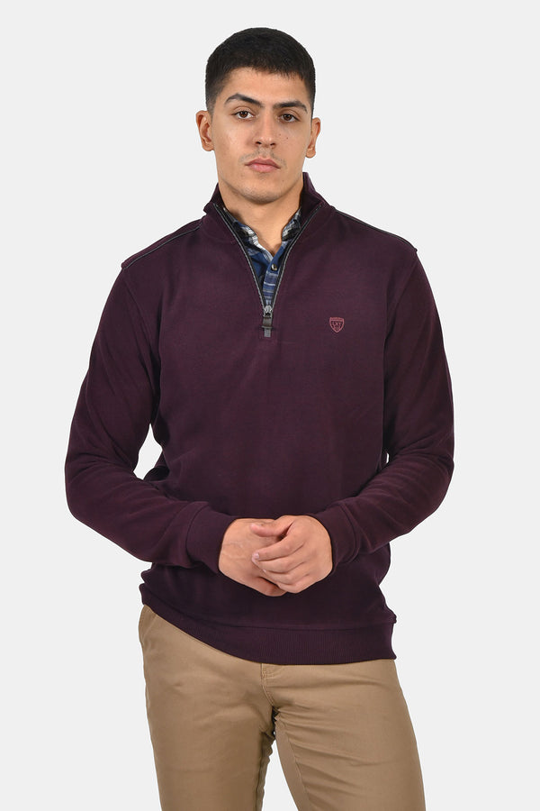Ανδρική Μπλούζα με Φερμουάρ Μπορντό Lexton