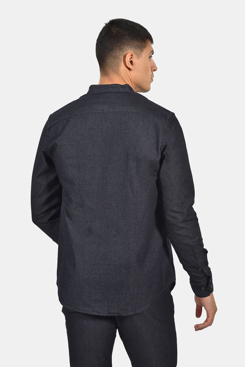 Ανδρικό Τζιν Πουκάμισο με Μάο Γιακά Brand's