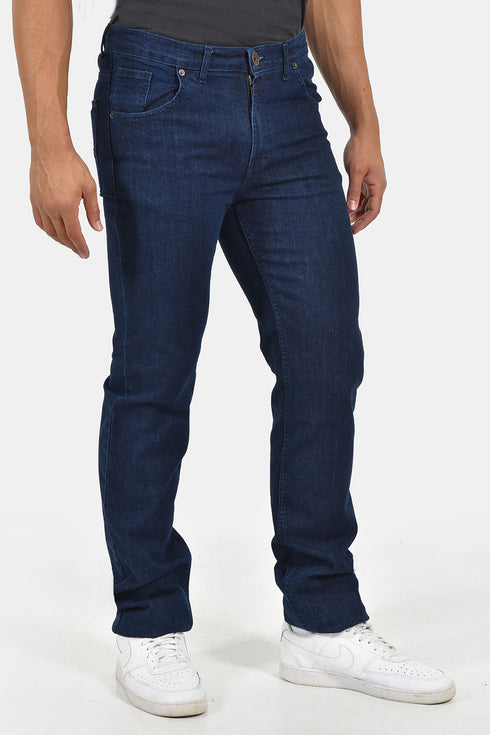 Ανδρικό Τζιν Παντελόνι Ισια Γραμμή Μπλε Σκούρο Trial