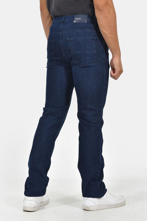 Ανδρικό Τζιν Παντελόνι Ισια Γραμμή Μπλε Σκούρο Trial
