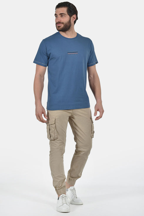 Ανδρικό T-Shirt Άνετη Γραμμή Ραφ με Τύπωμα Everbest