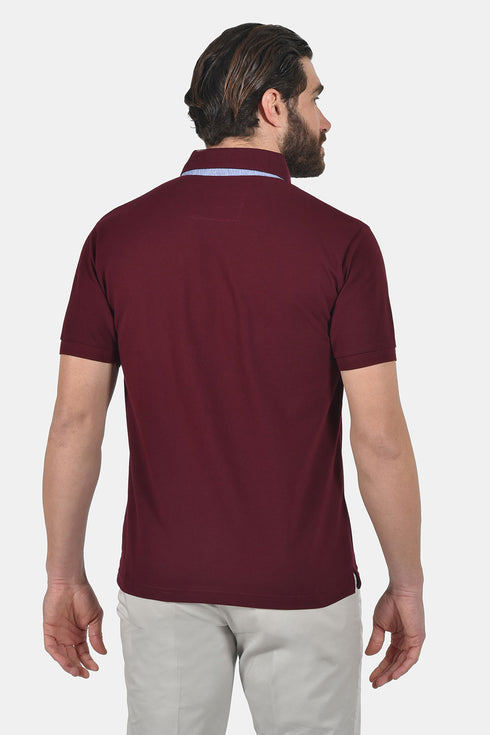 Ανδρικό Μπλουζάκι Πόλο Άνετη Γραμμή Μπορντό Everbest