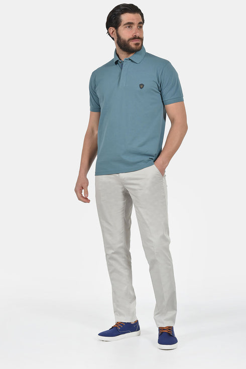 Ανδρικό Μπλουζάκι Πόλο Άνετη Γραμμή Σιέλ Everbest