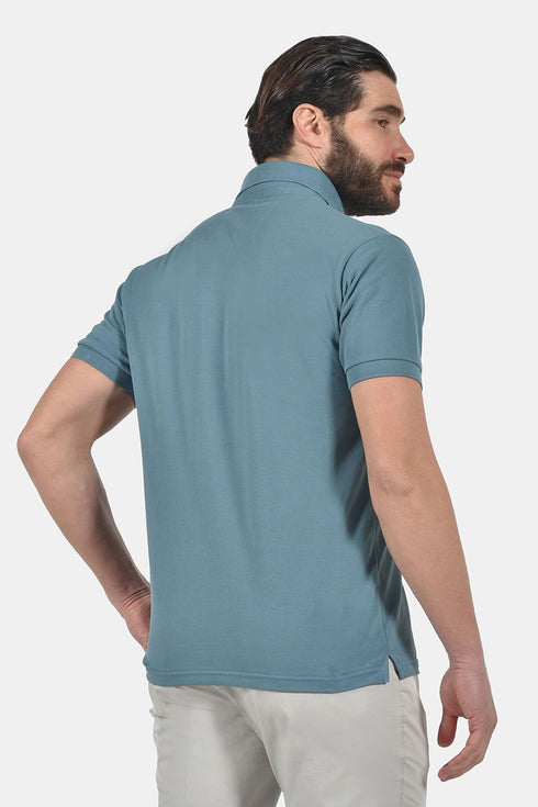 Ανδρικό Μπλουζάκι Πόλο Άνετη Γραμμή Σιέλ Everbest