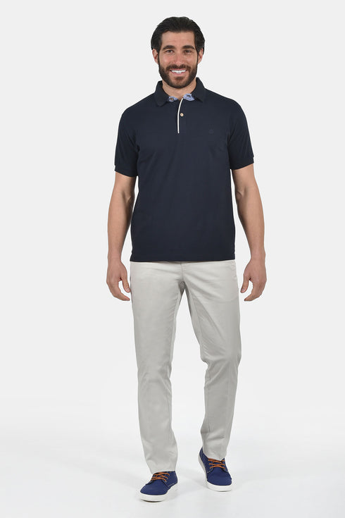 Ανδρικό Μπλουζάκι Πόλο Άνετη Γραμμή Μπλε Everbest